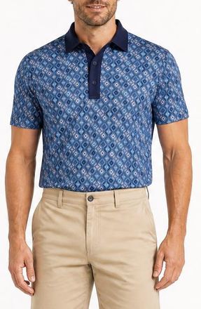 Ben Sherman Jacquard Effect Tech Jersey Golf Polo in Blue at Nordstrom, Size Xx-Large