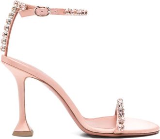 Amina Muaddi 95 mm Gigi sandalen verfraaid met kristallen - Roze