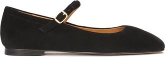 Kazar Zwarte pumps op een platte zool - Dames - Ballerinas - Zwart - 35 EU - Leer - Schoenen