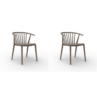 Resol Set 2 Sillas Interior, Exterior Chocolate Woody Resol