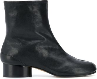 Maison Margiela Zwarte enkellaarzen voor vrouwen - Dames - Laarzen met Hak - Zwart - 38 EU - Leer - Schoenen