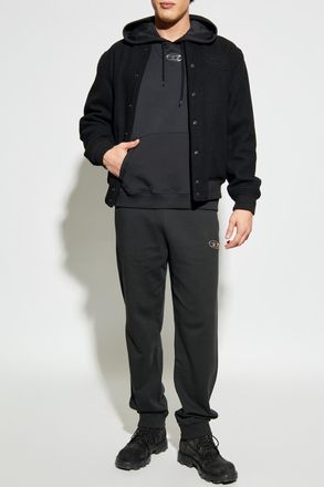 Diesel Hoodie S-NORM-HOOD-IOD, Mens, Black
