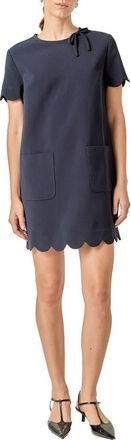 English Factory Scallop Minidress in Navy at Nordstrom, Size X-Small
