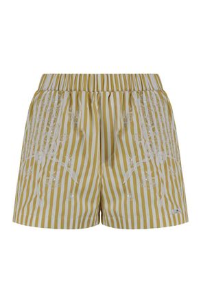 Elisabetta Franchi Striped Poplin Shorts