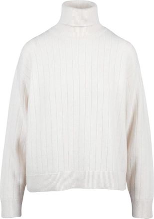 Eleventy Dolcevita Turtleneck - Dames - Coltruien - Wit - M - Wol - Truien & Vesten