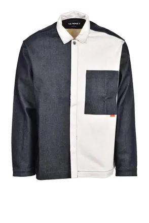 Sunnei Striped Shirt Blue/White - Cotton