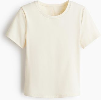 H&M Sport-T-Shirt mit SoftMove - Buttergelb