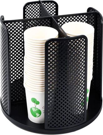OEM Dispensador De Vasos De Cart&oacute;n Con 4 Compartimentos, Soporte Para Tazas De Caf&eacute;, Dispensador De Vasos De Papel Giratorio 360&deg; Para Cafeter&iacute;as, Tiendas