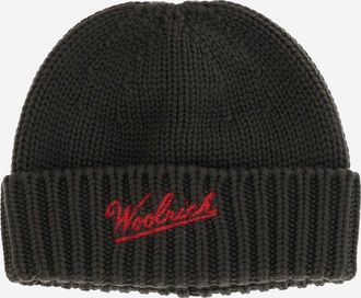 Woolrich Wool Beanie With Logo