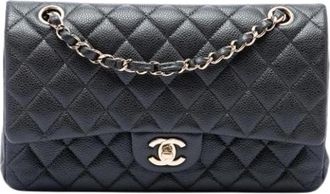Chanel Pre-owned Classic Flap Bag - Dames - Vintage Schoudertas - Zwart - ONE Size - Leer - Vintage