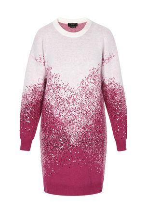 Faina Jurk Dames GEBROKEN WIT FUCHSIA