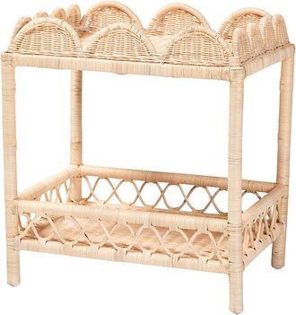Baxton Studio Eloisa Natural Rattan End Table