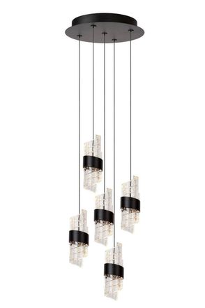Lucide KLIGANDE Dimmable Adjustable Height Indoor Stylish LED Pendant Light in Black