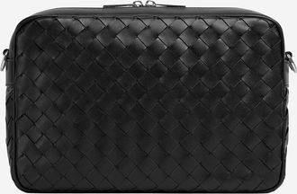 Bottega Veneta Mens Crossbody Bag Black Calf Skin Handbags Hand