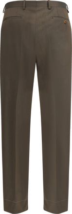 Brioni Pleated Wool Trousers - Kaki