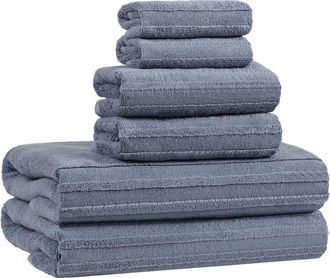 Nine West Sofia 6-Piece Bath Towels in Faded Denim Blue at Nordstrom Rack