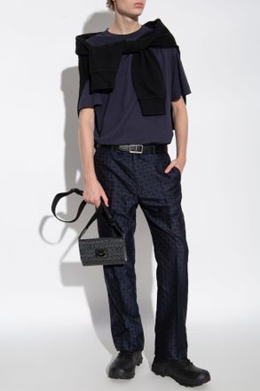 Givenchy Wool Trousers With Crease, Mens, Navy Blue