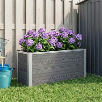 vidaXL Vidaxl Letto Rialzato Da Giardino Grigio 100 X 30 X 42 Cm