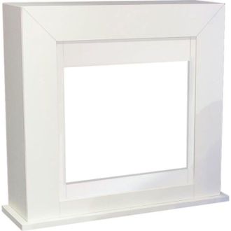 Xaralyn Marco De Chimenea De Madera Mdf Blanca Cm 98x91x30,6 Xaralyn Rubyfires Adra