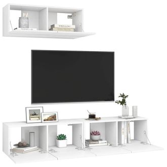 Berkfield Home TV Cabinets 3 pcs White Engineered Wood