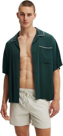 Cotton On Mens Stretch Swim Short in Stone Seersucker at Nordstrom, Size X-Large