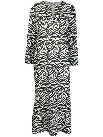 Bambah Abito midi con motivo geometrico - Nero