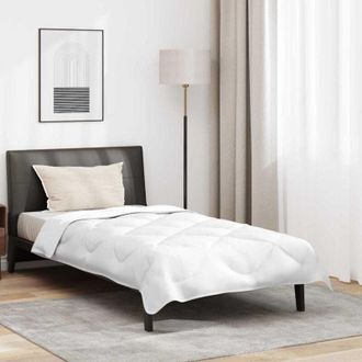 vidaXL vidaXL Piumone con cuscino 2 pcs Bianco Microfibra