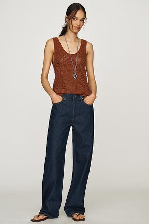 A Gold E Arc High-Rise Tapered Jeans
