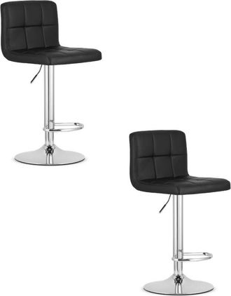 OEM Taburete Prot - Ecopiel Negro / Base Cromada X 2