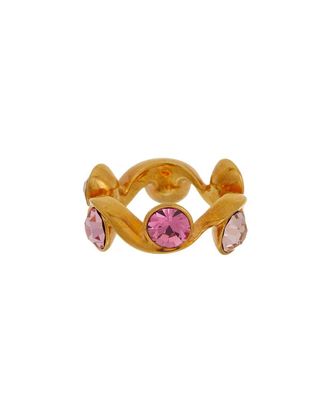 Oscar De La Renta Crystal Wave Ring