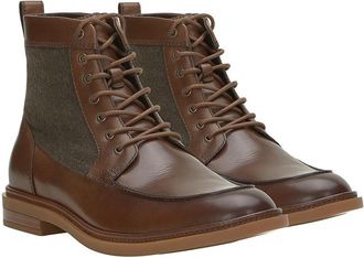 Vince Camuto Bendmore Boots Mens Brown Leather Round Toe Side Zip JOBB1754