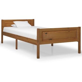 vidaXL Vidaxl - Estructura Cama Sin Colch&oacute;n Madera Pino Marr&oacute;n Miel 100x200 Cm