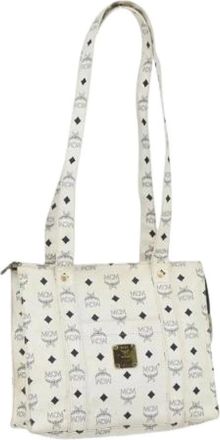 MCM Pre-owned Shoulder Bags, female, White, Size: ONE SIZE Pre-owned Plastic Shoulder Bag