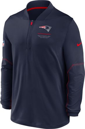 Nike New England Patriots Sideline Nike Mens Dri-FIT NFL 1/2-Zip Top in Blue | 03BA069K8K-EKU