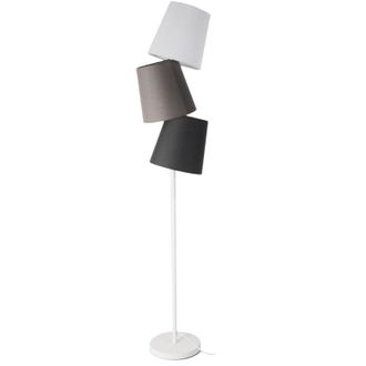 Oresteluchetta Lampada da terra a 3 luci in stoffa colorata cm. H.162 x L.33 x P.25