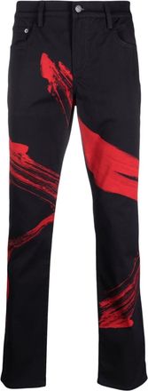 Moschino Tony Viramontes Archive stretch gabardine trousers - men - Cotton/Elastane - 44 - Black
