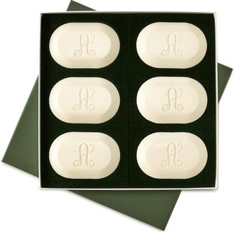 Carved Solutions Inspire Set Of 6 Aqua Mineral Monogrammed Soaps (A-Z)