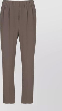 Brunello Cucinelli silk blend straight-leg tailored trousers