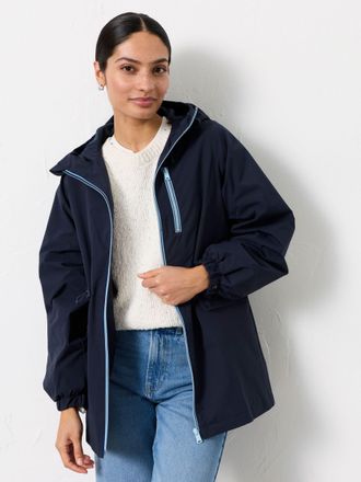 Fat Face FatFace Eden Navy Regular Shower Resistant Raincoat