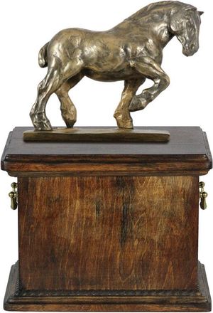 OEM Urna Para Cenizas De Caballo Belga, Urna Con Estatuilla, Elegante Urna Con Caballo De Art-dog