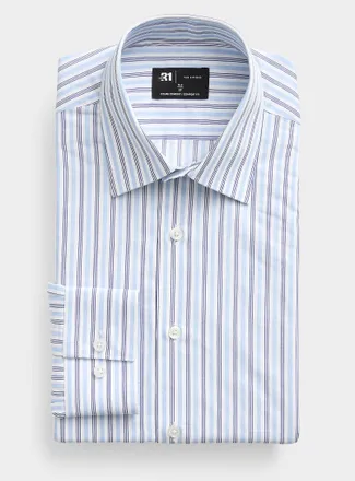 Le 31 Mens Triple-stripe shirt Comfort fit