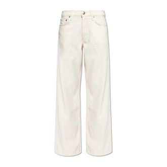 Rag & Bone Jeans, Dames, Beige, W27, Katoen, Saige Relaxed Straight Jeans