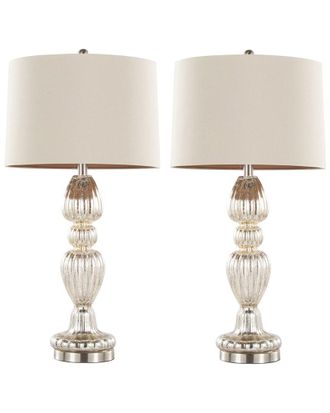 LumiSource Spade 30In Contemporary Glass Table Lamp