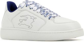 Burberry Womens White Leather Stock Sneakers