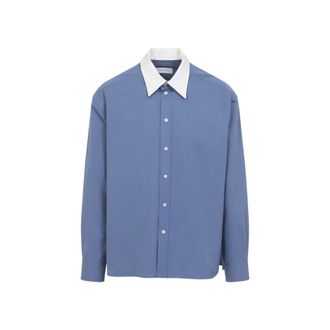 Lanvin Blue Oversized Poplin Shirt