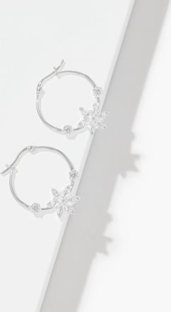 Talbots Sterling Silver Flurry Hoop Earrings - 001 Talbots
