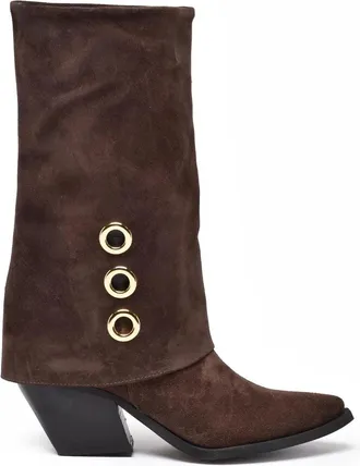 Gianluca Giordano Brown Suede Western Boots