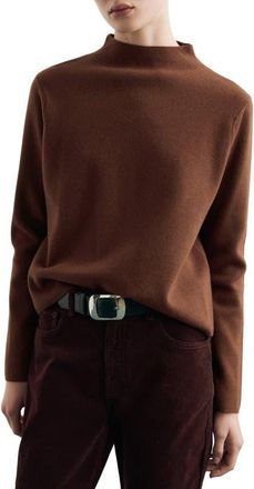 Mango Funnel Neck Sweater in Caramel at Nordstrom, Size X-Large