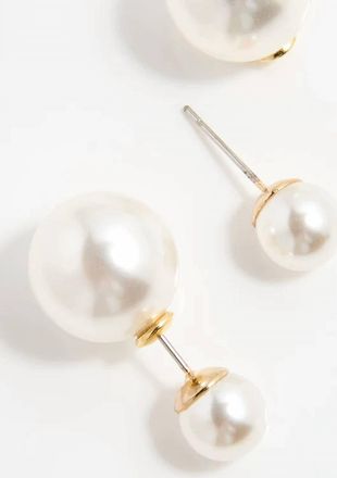 Shashi Double Ball Earrings In Pearl