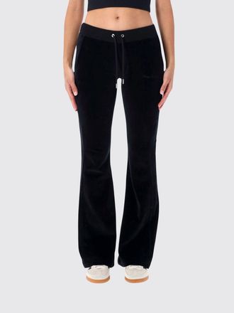 Sporty & Rich Rhinestone-Logo Slim-Fit Velvet Jogging Trousers